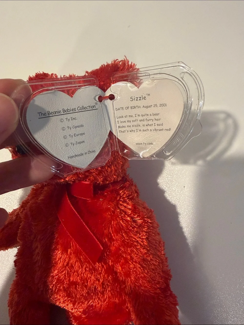 TY Beanie Baby Sizzle Bear
